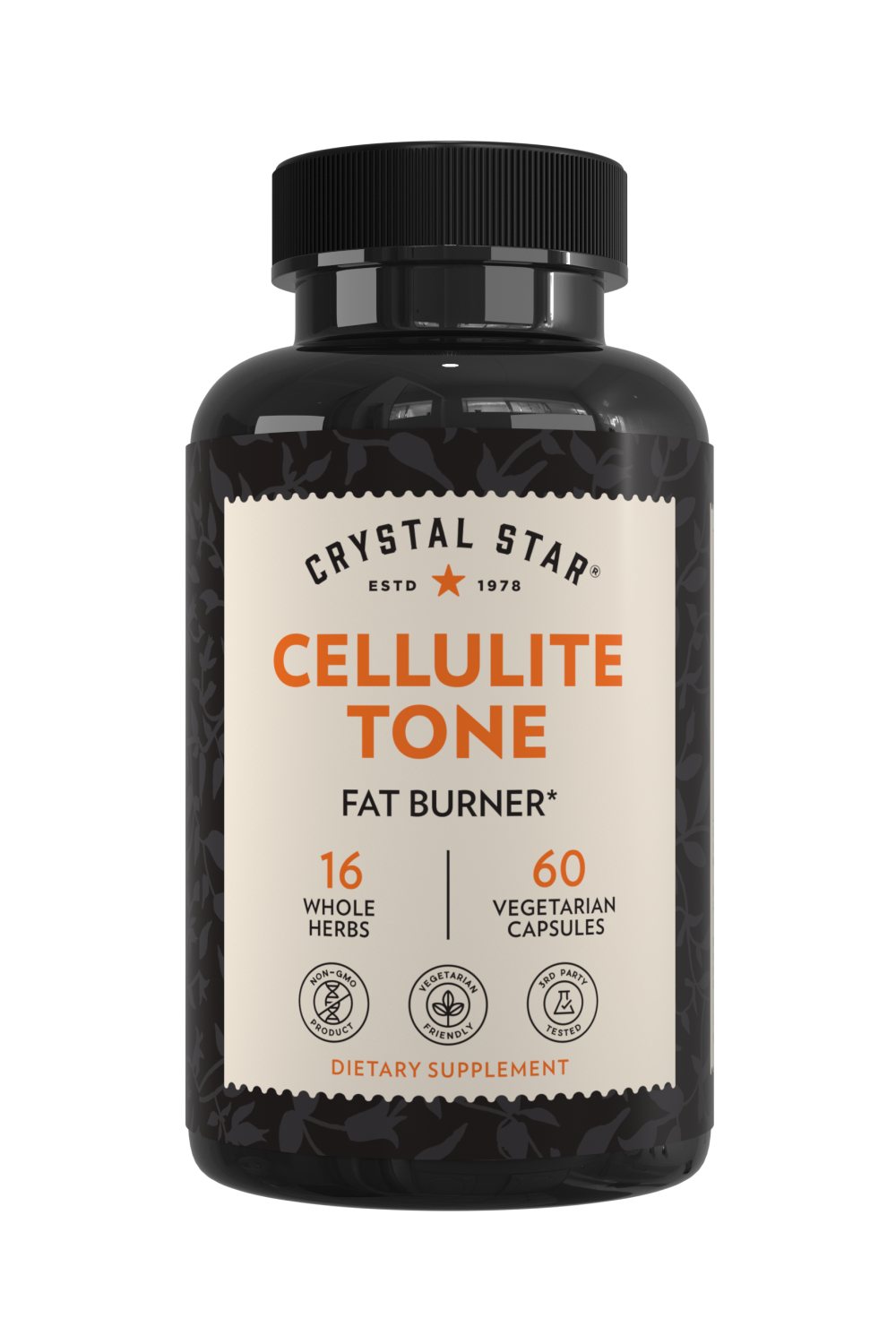 Crystal Star Cellulite Tone supplement for breaking down fat, Front Side