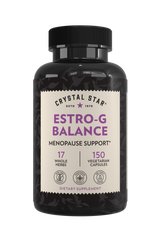 Crystal Star Estro-G Balance supplement for menopause support, Front Side