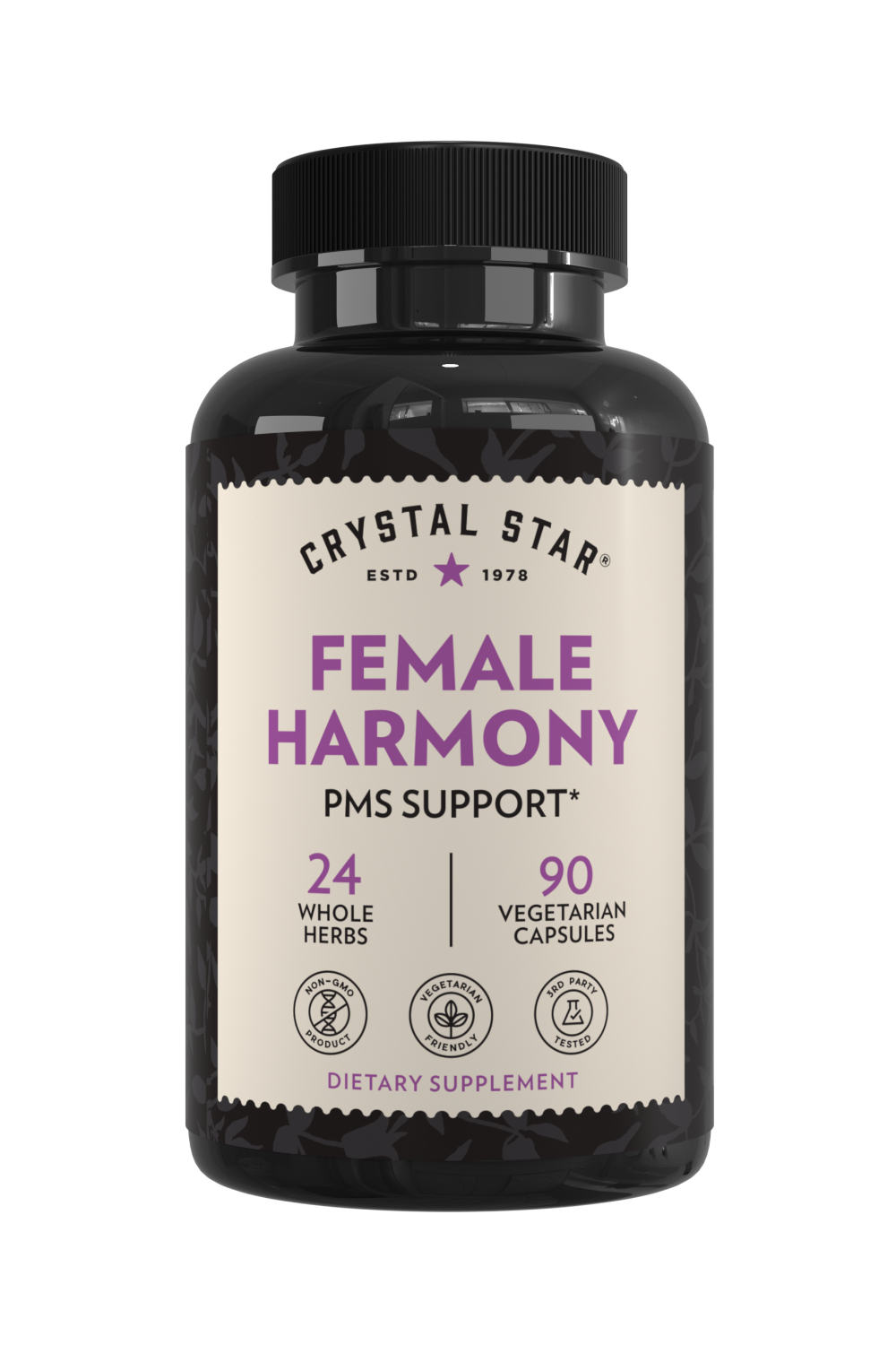 Crystal Star Female Harmony supplement for PMS support, 90Count