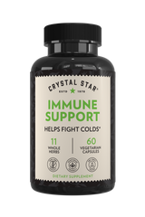 Crystal Star Immune Support supplement for fighting colds, Front Side