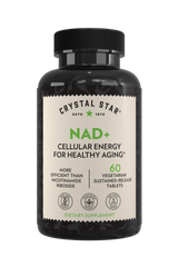Crystal Star NAD+ supplement for cellular energy and aging, Front Side