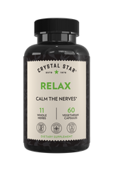 Crystal Star Relax supplement for calming the nerves, Front Side