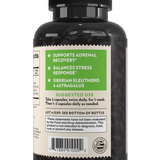 Crystal Star Adrenal Support supplement for focus and energy, Back Side