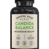 Crystal Star Candida Balance supplement for microbiome health, Front Side
