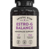 Crystal Star Estro-G Balance supplement for menopause support, Front Side