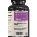 Crystal Star Female Harmony supplement for PMS support, Back Side