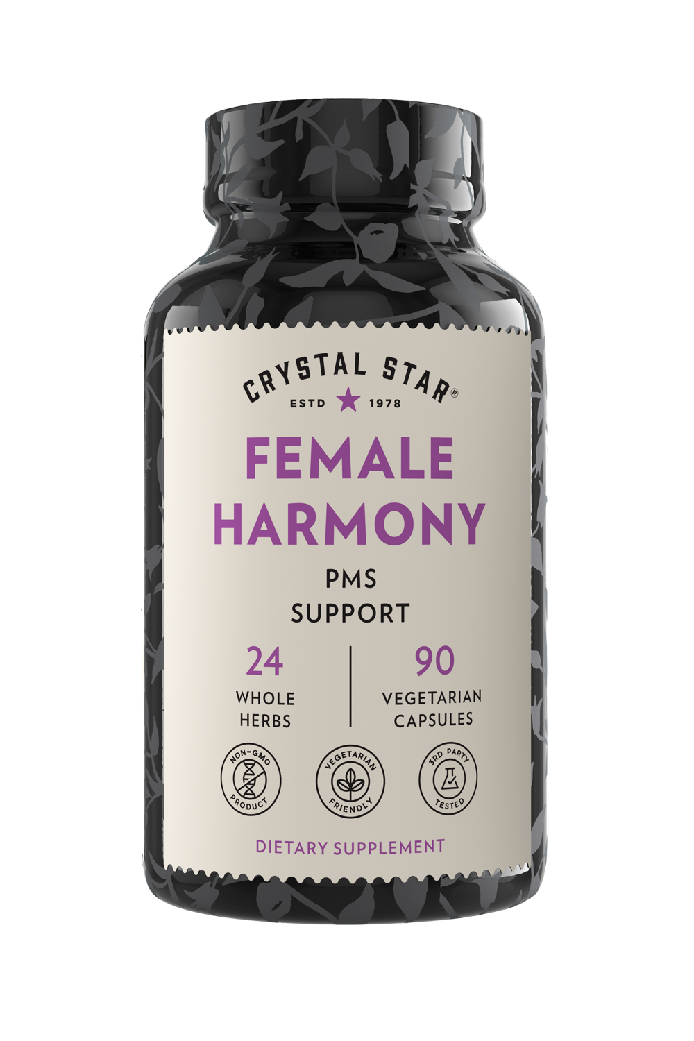 Crystal Star Female Harmony supplement for PMS support, 90Count