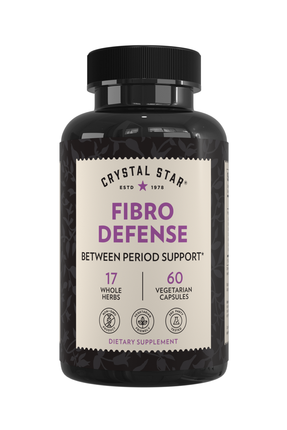 Crystal Star Fibro Defense for between period support, Front Side