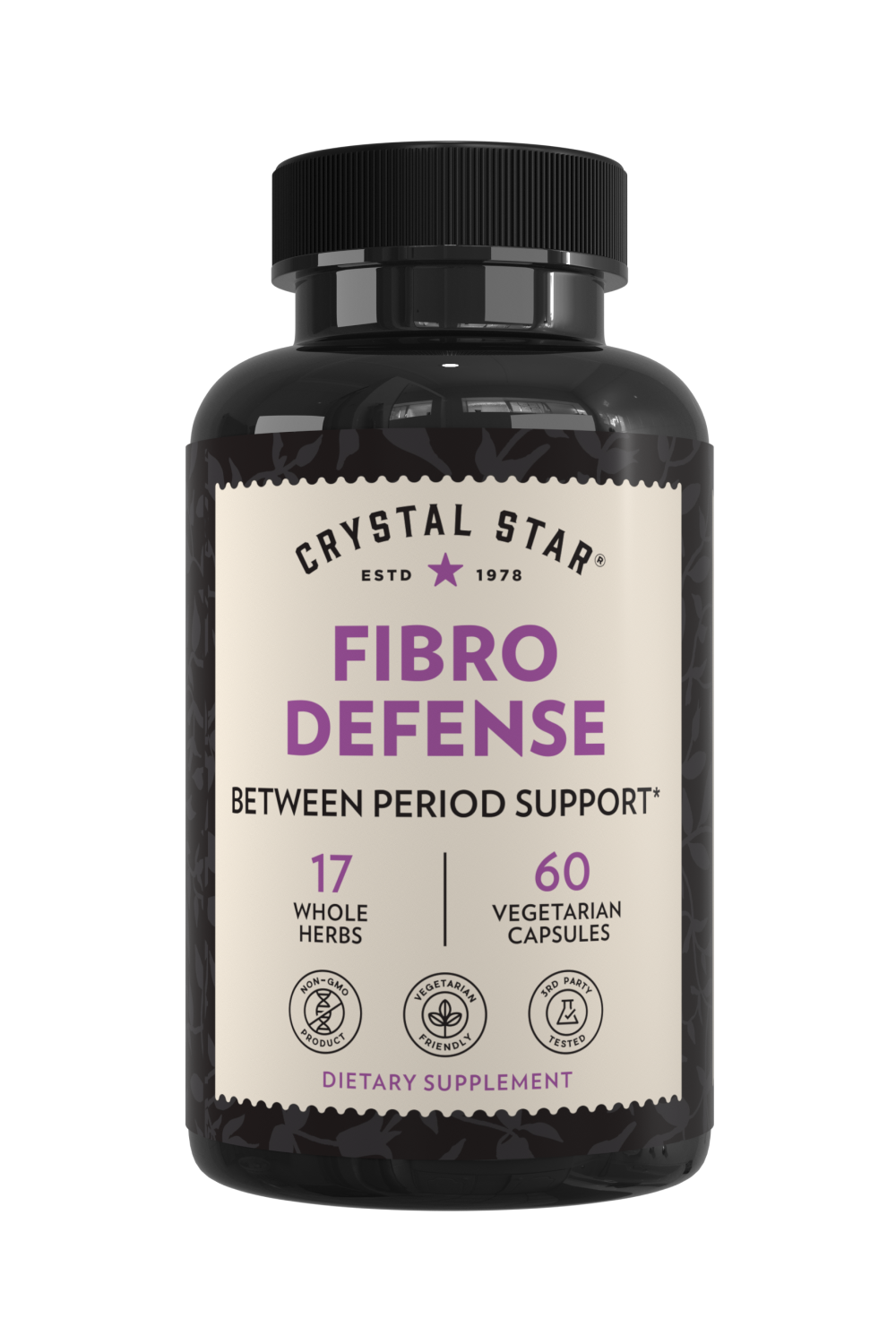 Crystal Star Fibro Defense for between period support, Front Side