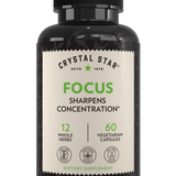 Crystal Star Focus supplement for sharpening concentration, Front Side