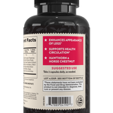 Crystal Star Vari-Vein supplement for blood vessel health, Back Side