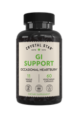 Crystal Star GI Support supplement for heartburn, Front Side