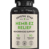 Crystal Star Hemr-EZ Relief supplement for hemorrhoid support, Front Side