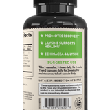 Crystal Star Herp Defense supplement for outbreak support, Back Side