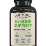 Crystal Star Immune Support supplement for fighting colds, Front Side