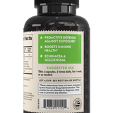 Crystal Star Immune Support supplement for fighting colds, Back Side