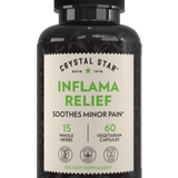 Crystal Star Inflama Relief supplement for soothing minor pains, Front Side
