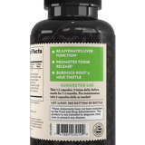 Crystal Star Liver Renew supplement to detox and restore, Back Side