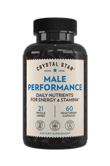 Crystal Star Male Performance supplement for energy and stamina, Front Side