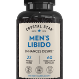 Crystal Star Men's Libido supplement for hormone balance and sexual health, Front Side
