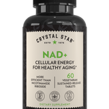Crystal Star NAD+ supplement for cellular energy and aging, Front Side