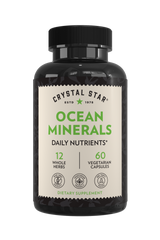 Crystal Star Ocean Minerals supplement for daily nutrients, Front Side
