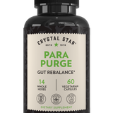 Crystal Star Para Purge supplement for rebalancing the gut, Front Side