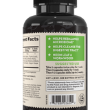 Crystal Star Para Purge supplement for rebalancing the gut, Back Side