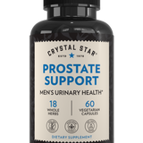 Crystal Star Prostate Support supplement for men's urinary health, Front Side