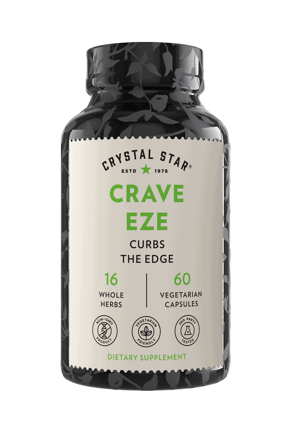 Crystal Star Crave-Eze supplement for suppressing cravings, Front Side
