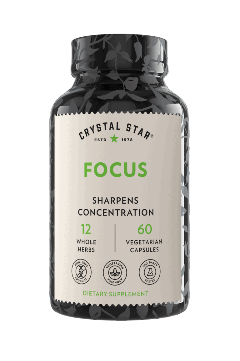 Crystal Star Focus supplement for sharpening concentration, Front Side